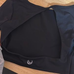 Lazuli label black crop top open back